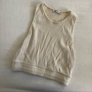 cropped cream tank top.